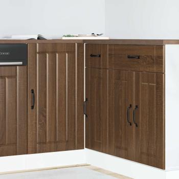 ARDEBO.de - Spülenunterschrank Lucca Braun Eichen-Optik Holzwerkstoff