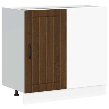 Spülenunterschrank Lucca Braun Eichen-Optik Holzwerkstoff