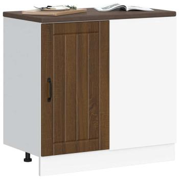 Spülenunterschrank Lucca Braun Eichen-Optik Holzwerkstoff