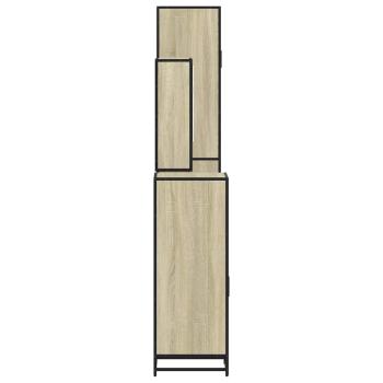 ARDEBO.de - 4-tlg. Badmöbel-Set Sonoma-Eiche Holzwerkstoff