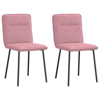 ARDEBO.de - Esszimmerstühle 2 Stk. Rosa Samt