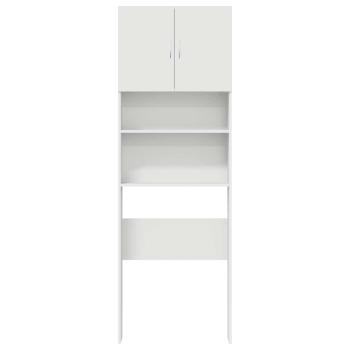 Waschmaschinenschrank Weiß 64x24x190 cm Holzwerkstoff