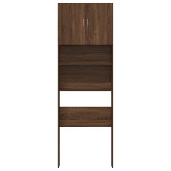 Waschmaschinenschrank Braun Eichen-Optik 64x24x190 cm