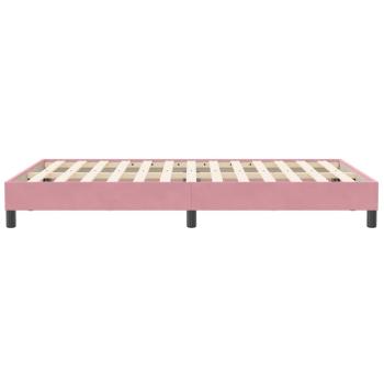 ARDEBO.de - Bettgestell ohne Matratze Rosa 120x210 cm Samt