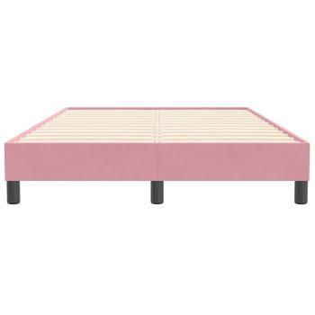 Bettgestell ohne Matratze Rosa 120x210 cm Samt