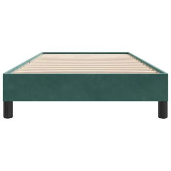 Bettgestell ohne Matratze Dunkelgrün 80x220 cm Samt