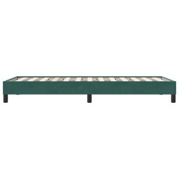 Bettgestell ohne Matratze Dunkelgrün 80x220 cm Samt