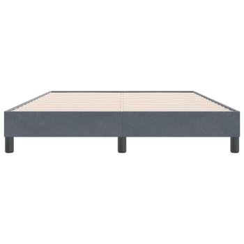 ARDEBO.de - Bettgestell ohne Matratze Dunkelgrau 160x220 cm Samt