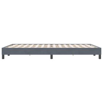 ARDEBO.de - Bettgestell ohne Matratze Dunkelgrau 140x220 cm Samt