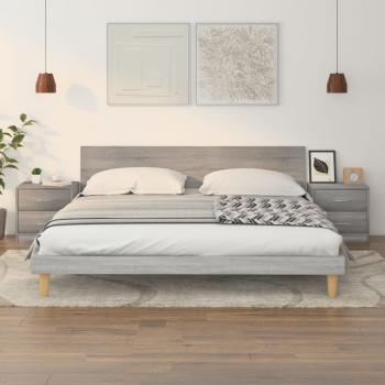 ARDEBO.de - Nachttische 2 Stk. Grau Sonoma 40x30x40 cm Holzwerkstoff