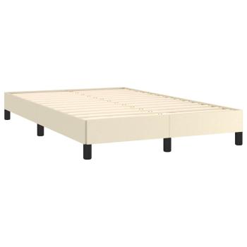ARDEBO.de - Bettgestell ohne Matratze Creme 120x190 cm Kunstleder