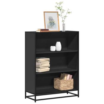 ARDEBO.de - Bücherregal Schwarz 80,5x35x107,5 cm Holzwerkstoff