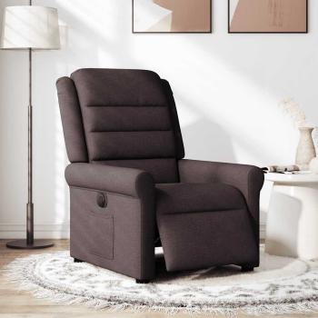 Relaxsessel Elektrisch Dunkelbraun Stoff