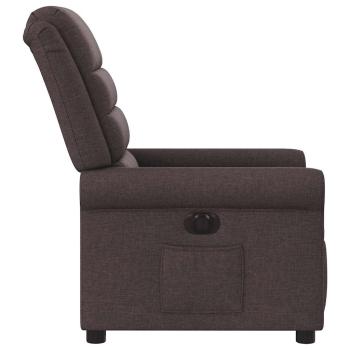 Relaxsessel Elektrisch Dunkelbraun Stoff