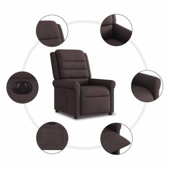 Relaxsessel Elektrisch Dunkelbraun Stoff