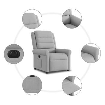 Relaxsessel Elektrisch Wolkengrau Stoff