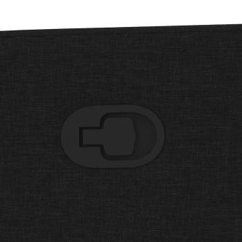 Relaxsessel mit Aufstehhilfe Schwarz Stoff