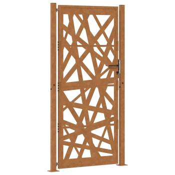 Gartentor 105x205 cm Wetterfester Stahl Lichtdesign