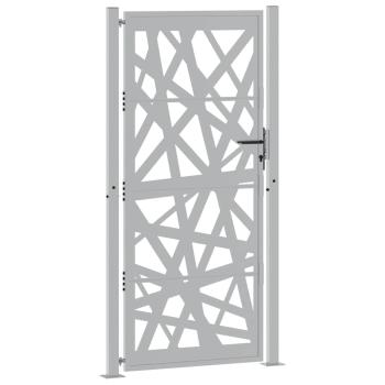 Gartentor 105x205 cm Wetterfester Stahl Lichtdesign