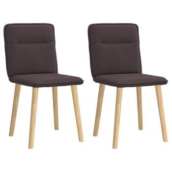 ARDEBO.de - Esszimmerstühle 2 Stk. Dunkelbraun Stoff