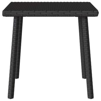 Garten-Couchtisch Rechteckig Schwarz 40x40x37 cm Poly Rattan