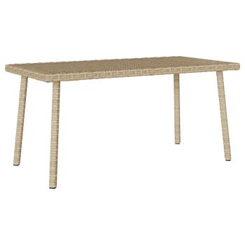 ARDEBO.de - Garten-Couchtisch Rechteckig Beige 80x40x37 cm Poly Rattan