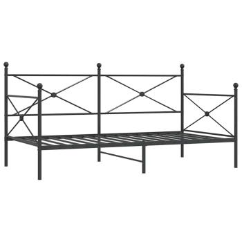 Etagenbett ohne Matratze Schwarz 107x203 cm Stahl
