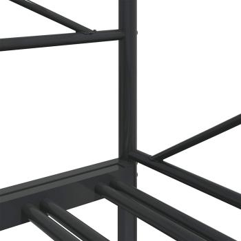 Tagesbett Ausziehbar ohne Matratze Schwarz 80x200 cm Stahl