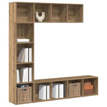 ARDEBO.de - Buchschränke 3 Stück Artisan Eiche Holzwerkstoff