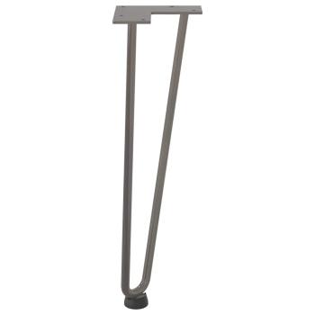 Haarnadelbeine 4 Stk. Naturstahl 42 cm Massivstahl