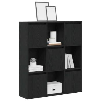 ARDEBO.de - Bücherregal Schwarz Eichen-Optik 89x24x101,5 cm Holzwerkstoff