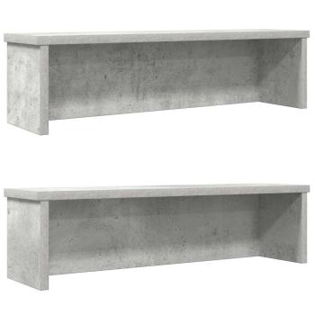 ARDEBO.de - Küchenregale Stapelbar 2 Stk. Betongrau 50x15x16 cm