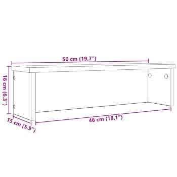 Küchenregale Stapelbar 2 Stk. Betongrau 50x15x16 cm