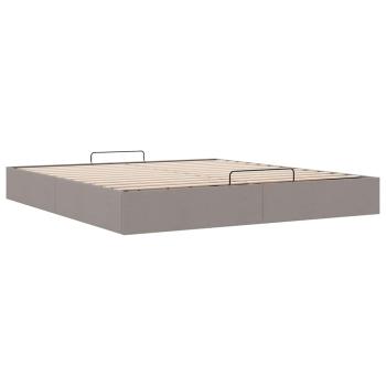 Ottoman-Bett ohne Matratze Taupe 180x200 cm Stoff