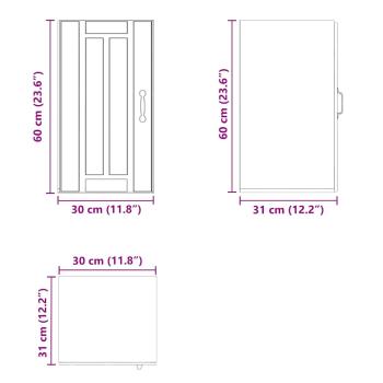 Küchen-Hängeschrank Lucca Braun Eichen-Optik Holzwerkstoff