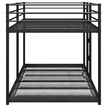 Etagenbett ohne Matratze Schwarz 100x190 cm Stahl