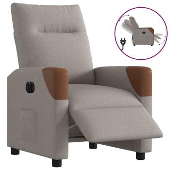 ARDEBO.de - Relaxsessel Elektrisch Taupe Stoff