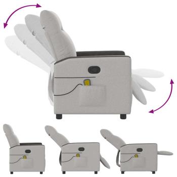 Massagesessel Wolkengrau Stoff