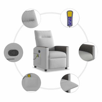 Massagesessel Wolkengrau Stoff