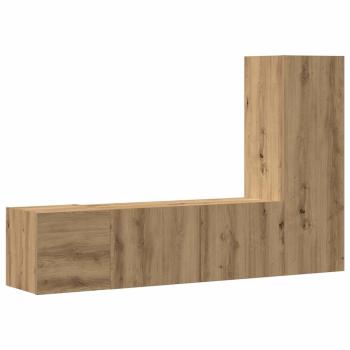 ARDEBO.de - TV-Wandschränke 3 Stk. Artisan-Eiche Holzwerkstoff