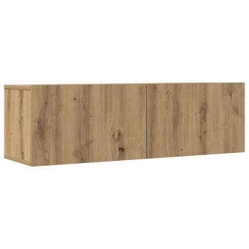 4-tlg. TV-Schrank-Set Wandmontage Artisan-Eiche Holzwerkstoff