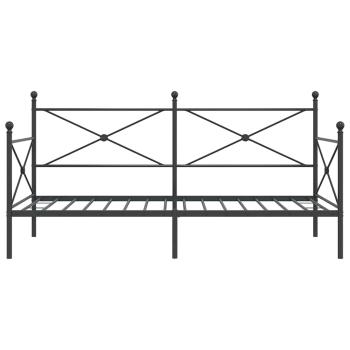Tagesbett ohne Matratze Schwarz 100x200 cm Stahl