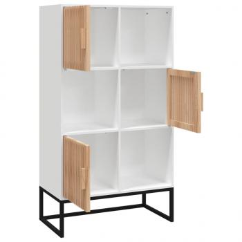 Highboard Weiß 70x35x125 cm Holzwerkstoff