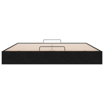 Ottoman-Bett ohne Matratze Schwarz 200x200 cm Samt