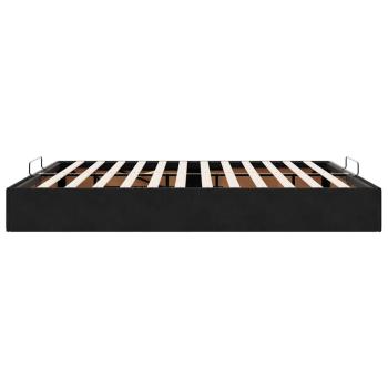 Ottoman-Bett ohne Matratze Schwarz 200x200 cm Samt