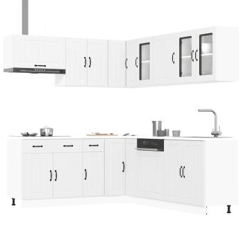 ARDEBO.de - 11-tlg. Küchenschrank-Set Lucca Weiß Holzwerkstoff