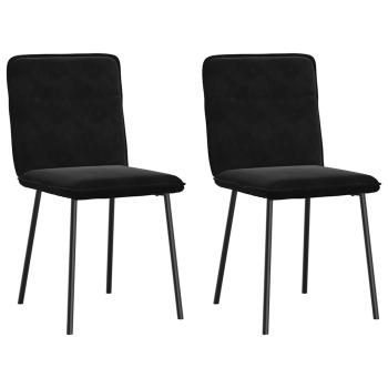 ARDEBO.de - Esszimmerstühle 2 Stk. Schwarz Samt
