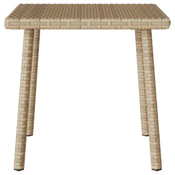 ARDEBO.de - Garten-Couchtisch Rechteckig Beige 40x40x37 cm Poly Rattan