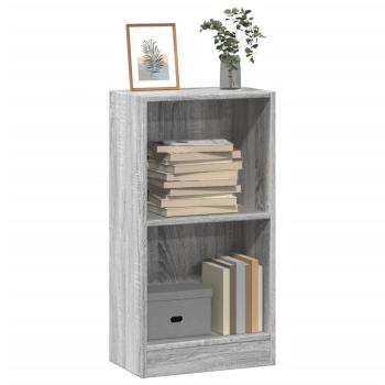 ARDEBO.de - Bücherregal Grau Sonoma 40x24x76 cm Holzwerkstoff