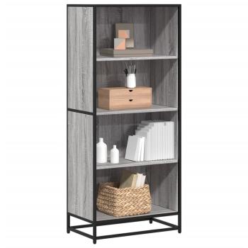 ARDEBO.de - Bücherregal Grau Sonoma 60x35x139 cm Holzwerkstoff